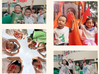 童心向祖国,我爱中国红